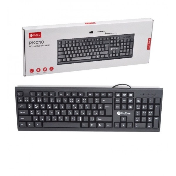 کیبورد سیمدار برند پرووان مدل KEYBOARD PROONE PKC10 FK-102