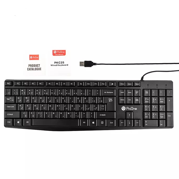 کیبورد سیم دار پرووان مدل KEYBOARD PROONE PKC-25