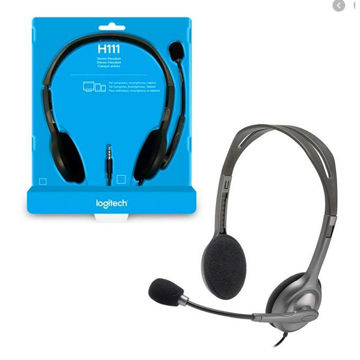 خرید و قیمت هدست با سیم  لاجیتک مدل HEADSET LOGITECH  H111 در قائم آی تی