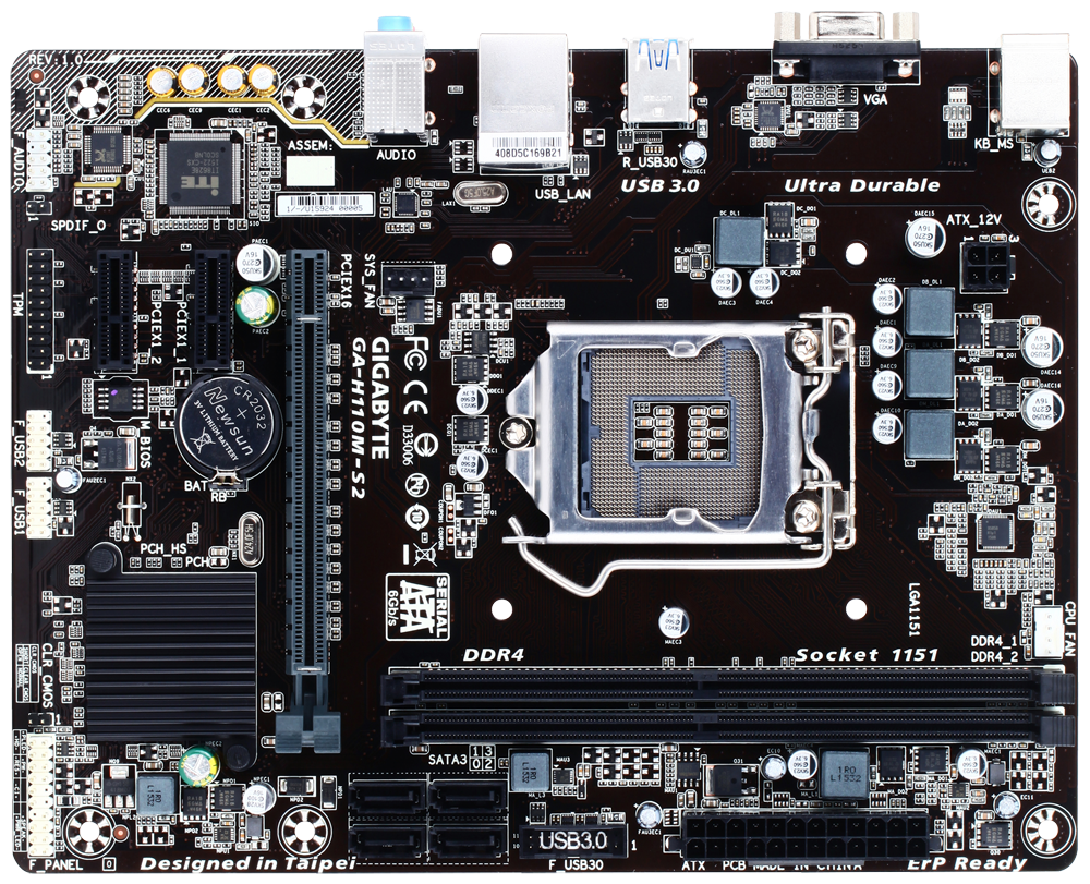 مادربرد برند گیگابایت مدل MOTHER BOARD GIGABYTE H110 M-S2