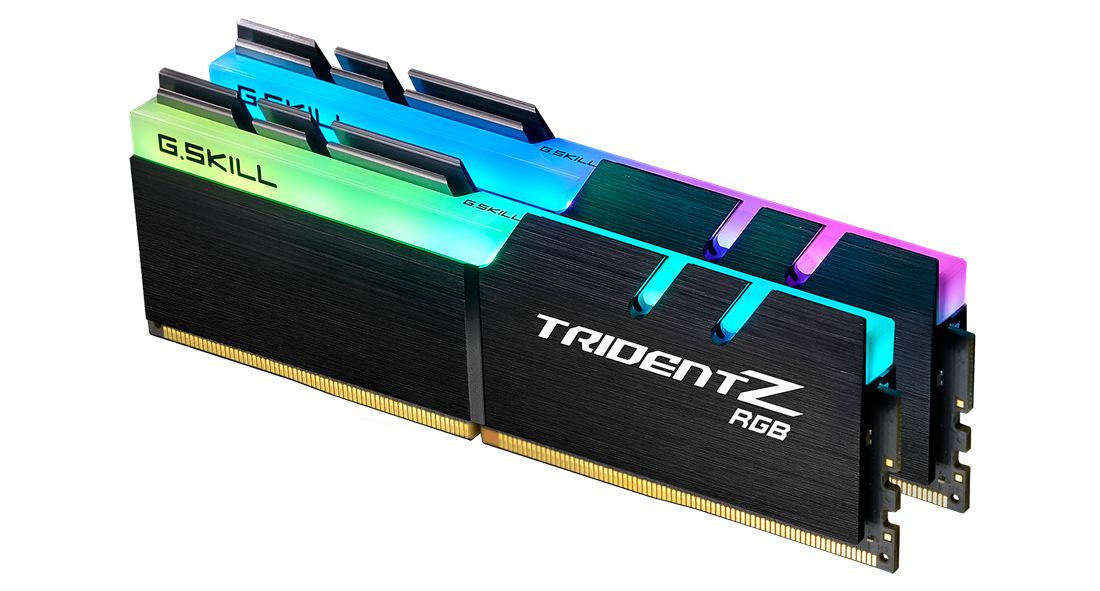 رم دسکتاپ برند جی اسکیل مدل  RAM GSKILL TIDENT Z RGB 32G DUAL 3200 16* 2 RGB