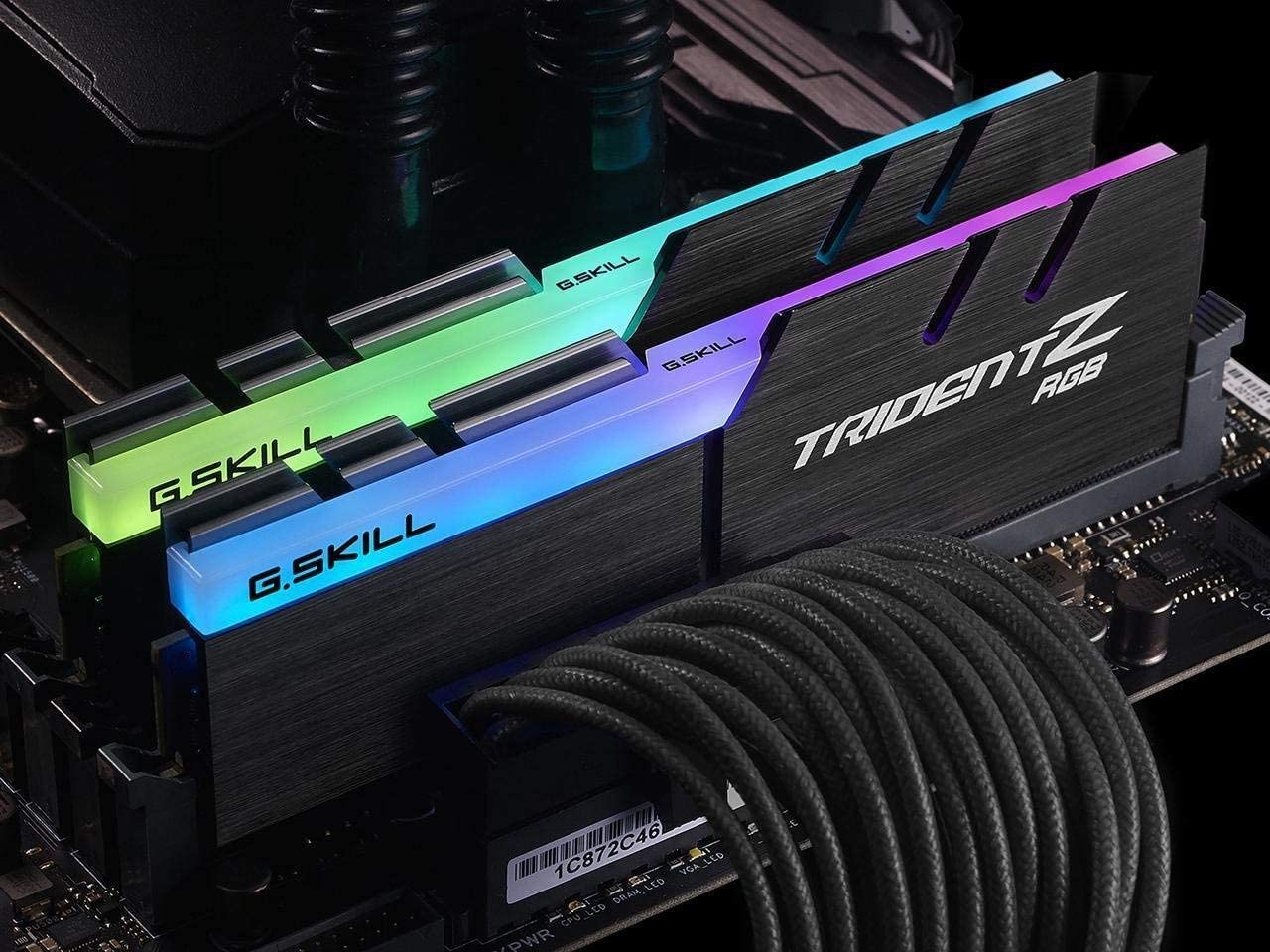 رم دسکتاپ برند جی اسکیل مدل  RAM GSKILL TIDENT Z RGB 32G DUAL 3200 16* 2 RGB