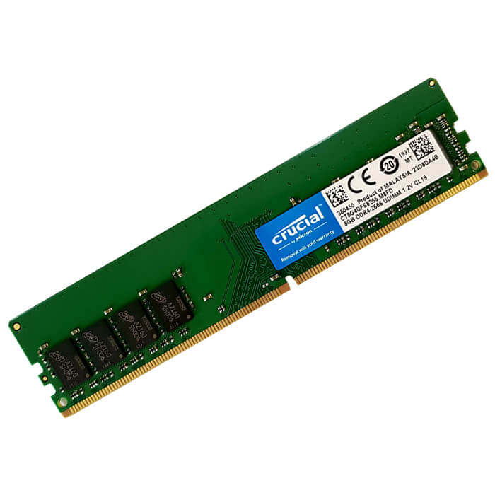 رم دسکتاپ DDR4 تک کاناله 2666 مگاهرتز کروشیال مدل RAM CRUCIAL CL19 ظرفیت 8 گیگابایت