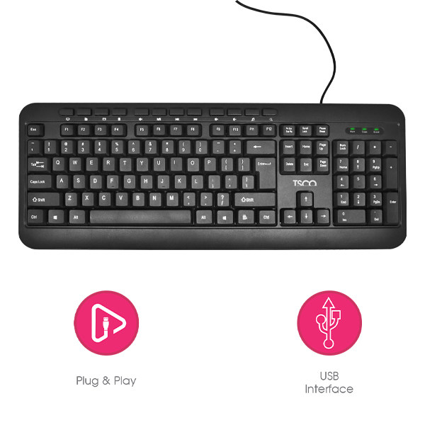 کیبورد سیم دار تسکو مدل KEYBOARD TSCO TK-8011