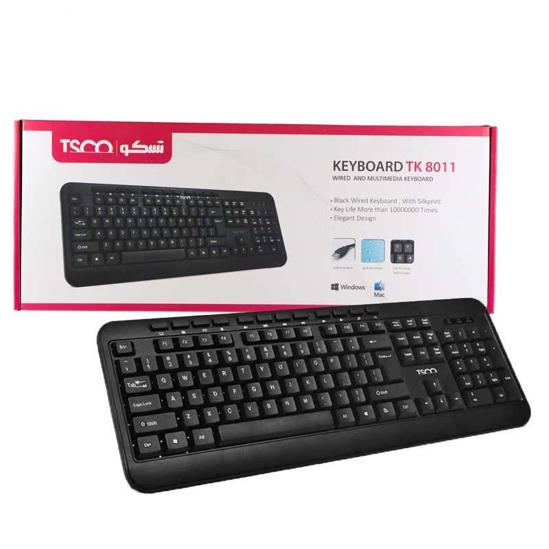 کیبورد سیم دار تسکو مدل KEYBOARD TSCO TK-8011