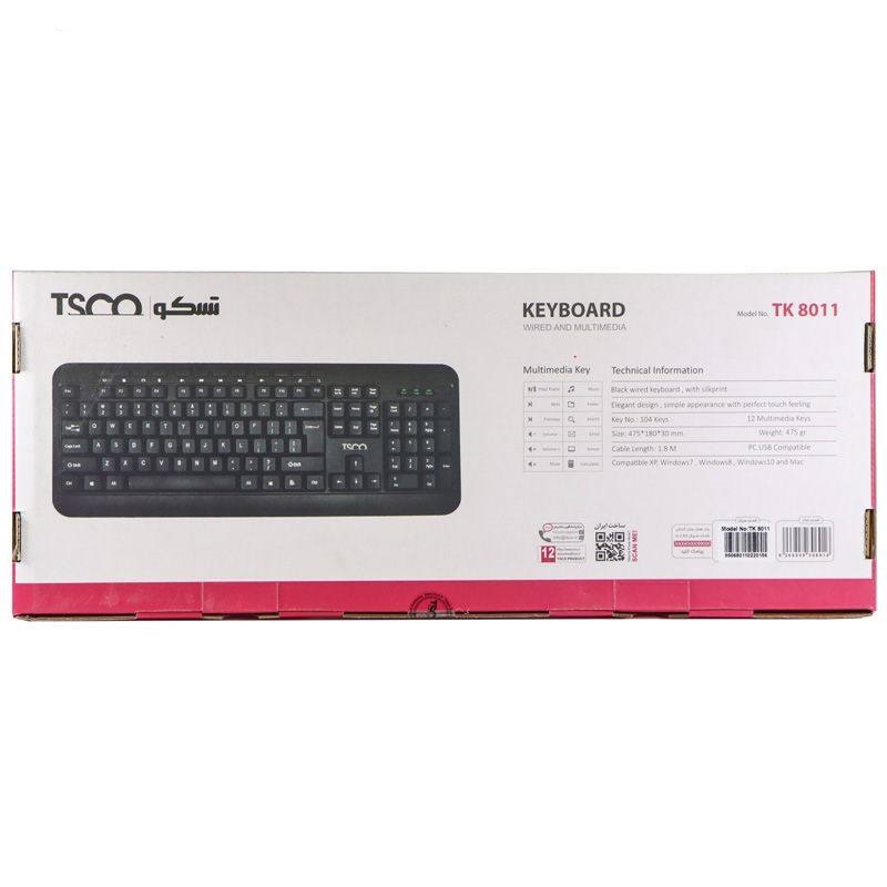 کیبورد سیم دار تسکو مدل KEYBOARD TSCO TK-8011