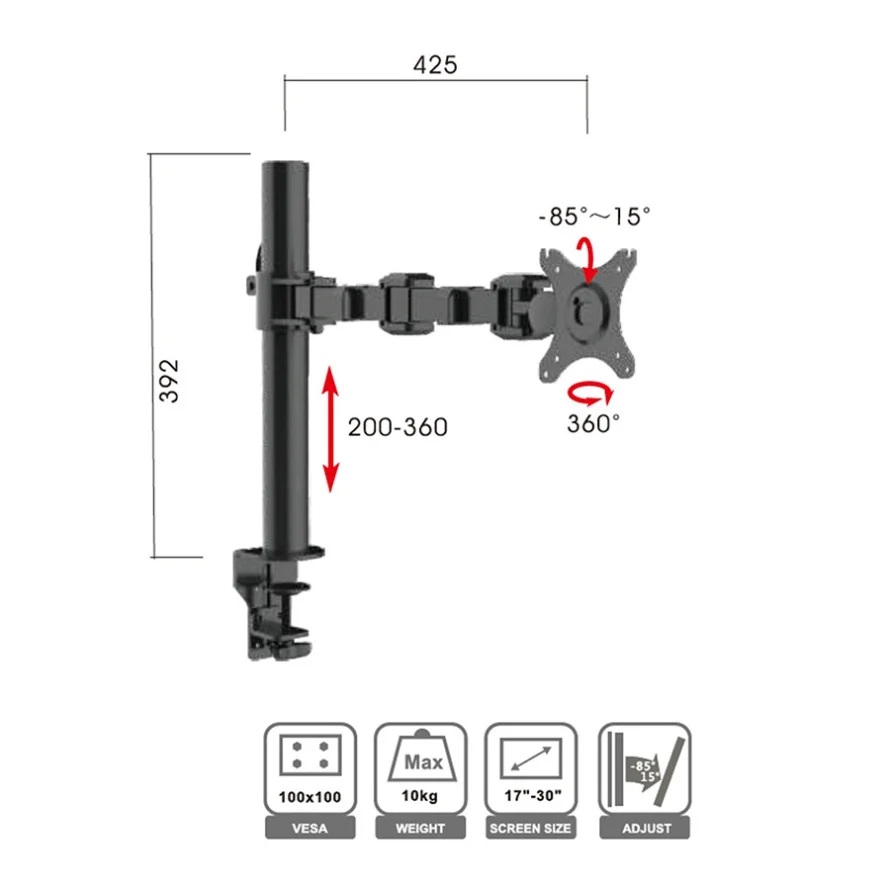 پایه نگهدارنده مانیتور ارگو مدل MONITOR HOLDER ERGO WLA-003