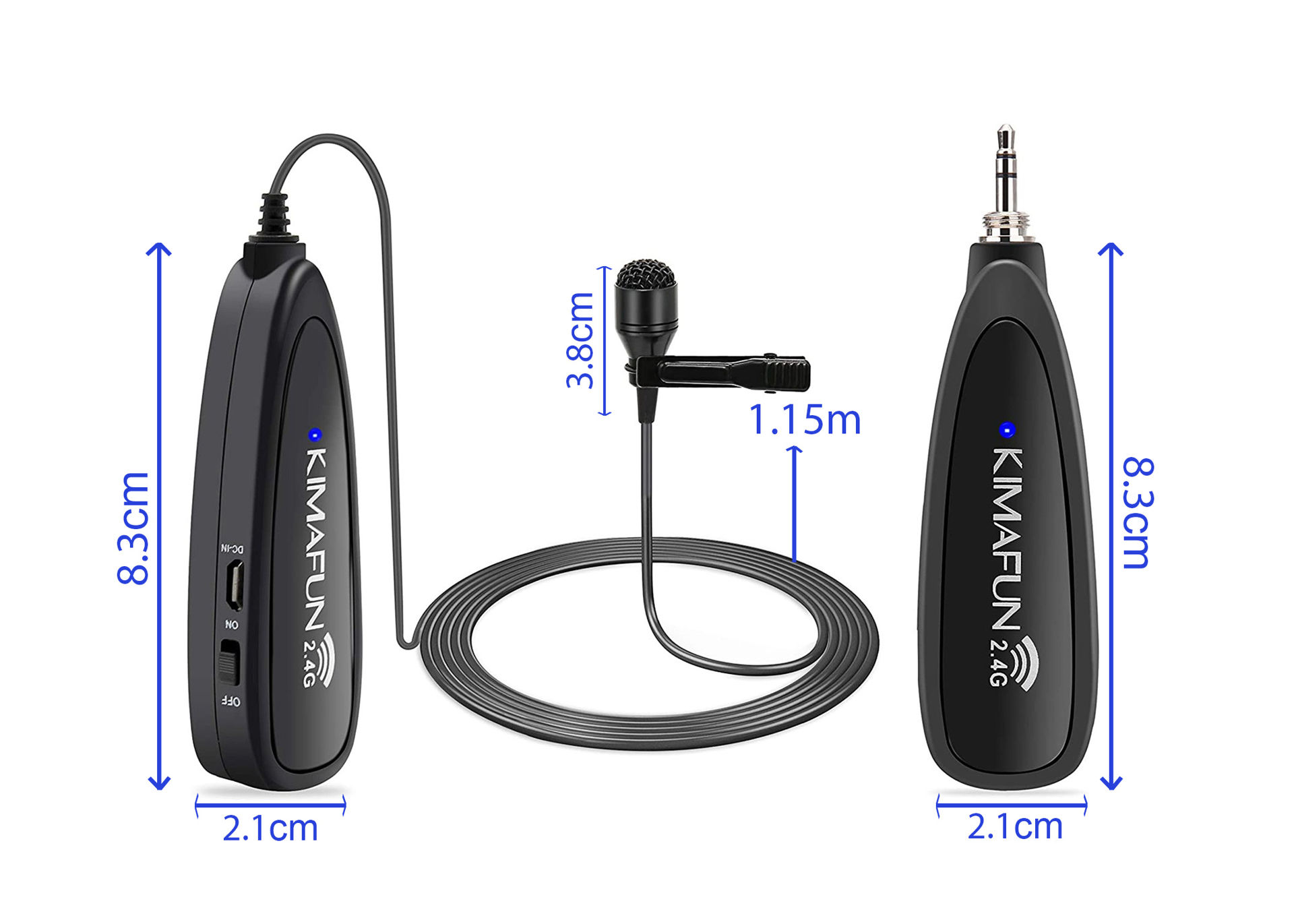 میکروفون یقه ای بدون سیم کیمافون مدل MICROPHONE KIMAFUNE KM-G-130