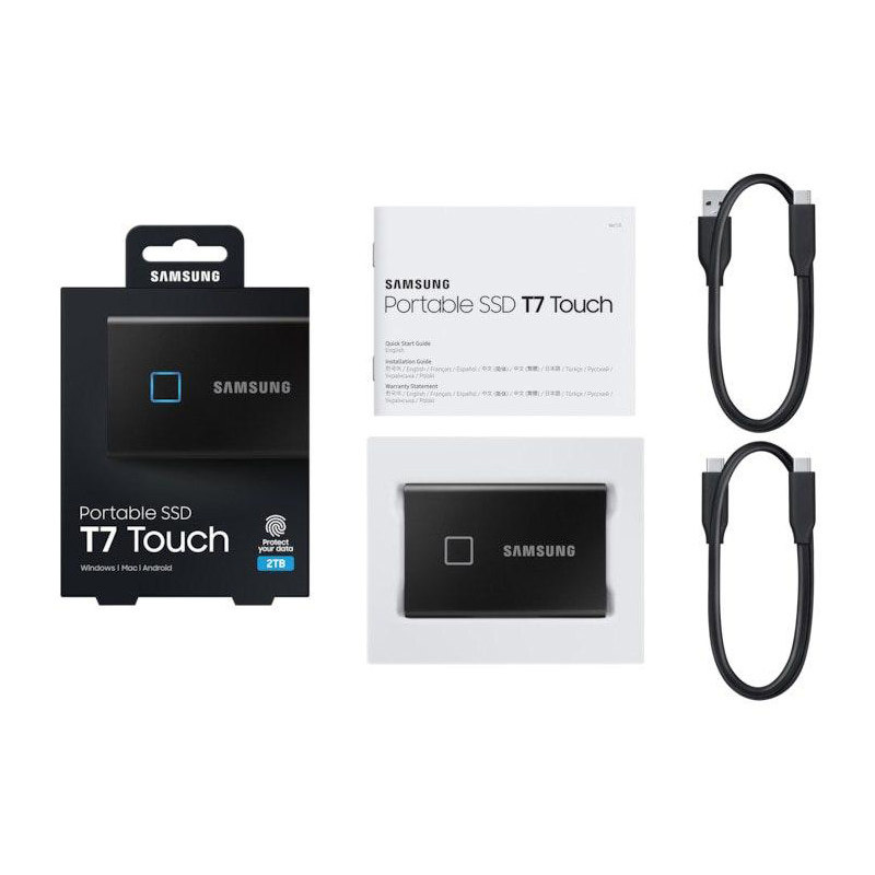 حافظه اس اس دی اکسترنال سامسونگ ظرفیت 2 ترابایت مدل SSD SAMSUNG T7 TOUCH 2T