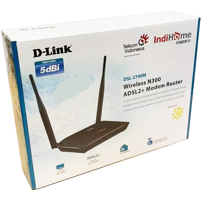 مودم روتر +ADSL2 دی لینک 2 آنتن مدل MODEM ROUTER WIFI D-LINK 2740M