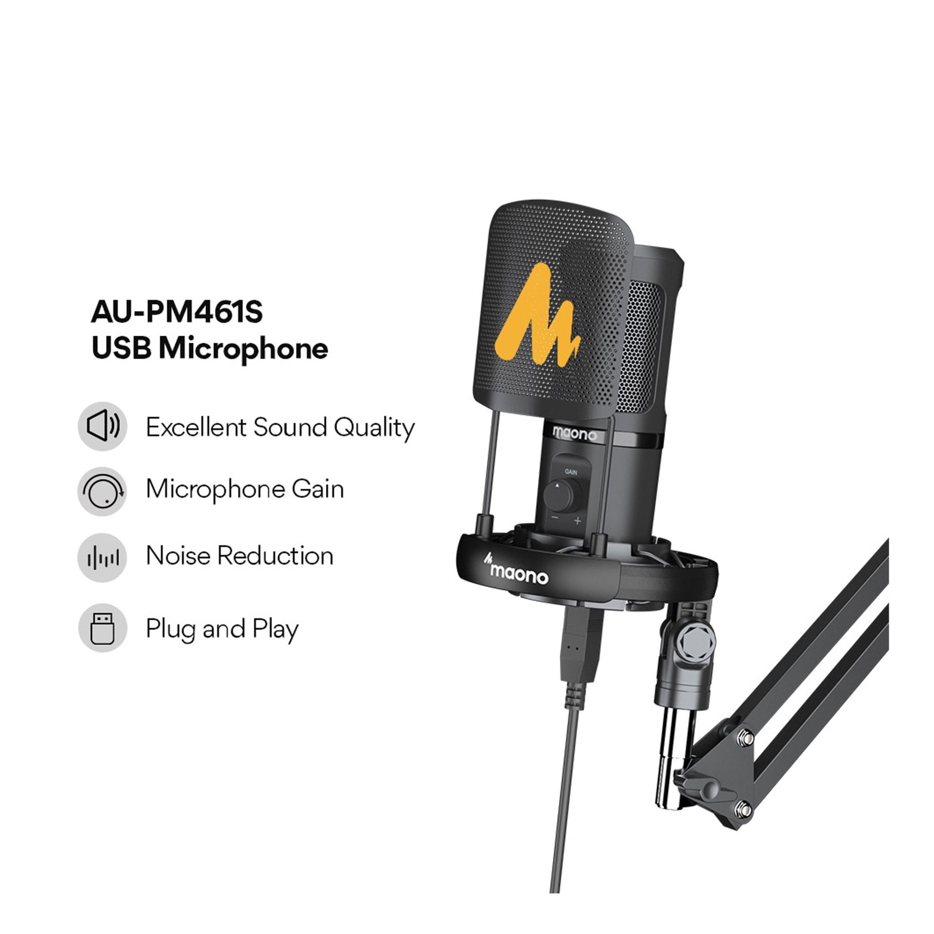 میکروفون استودیویی ماونو مدل MICROPHONE MAONO AU-PM461 S