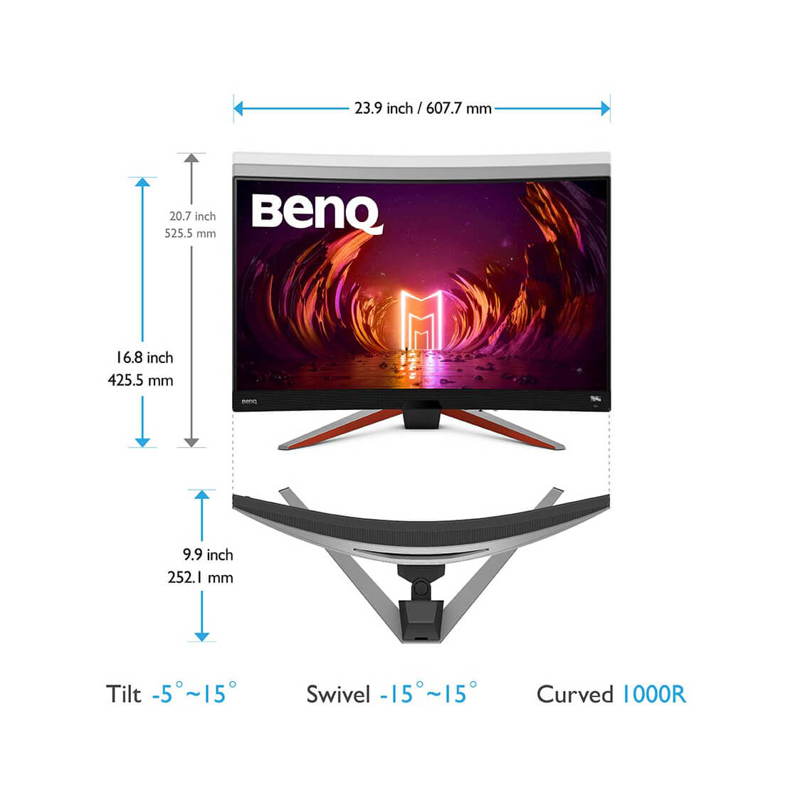 مانیتور مخصوص بازی بنکیو سایز 27 اینچ مدل MONITOR BENQ MOBIUZ EX-2710 R