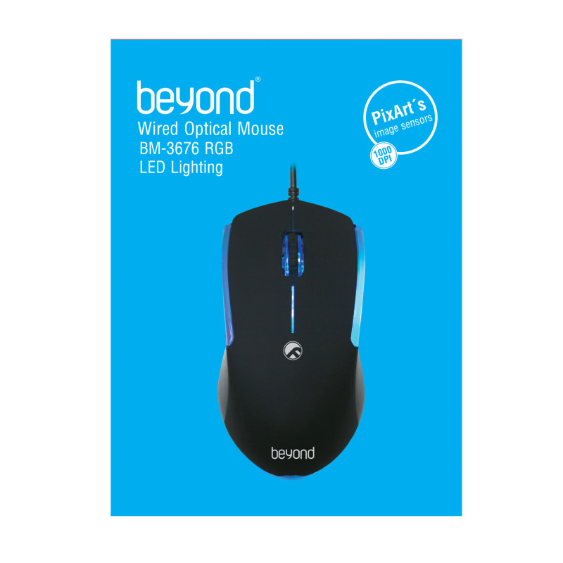 ماوس سیم دار بیاند مدل MOUSE BEYOND BM-3676 RGB