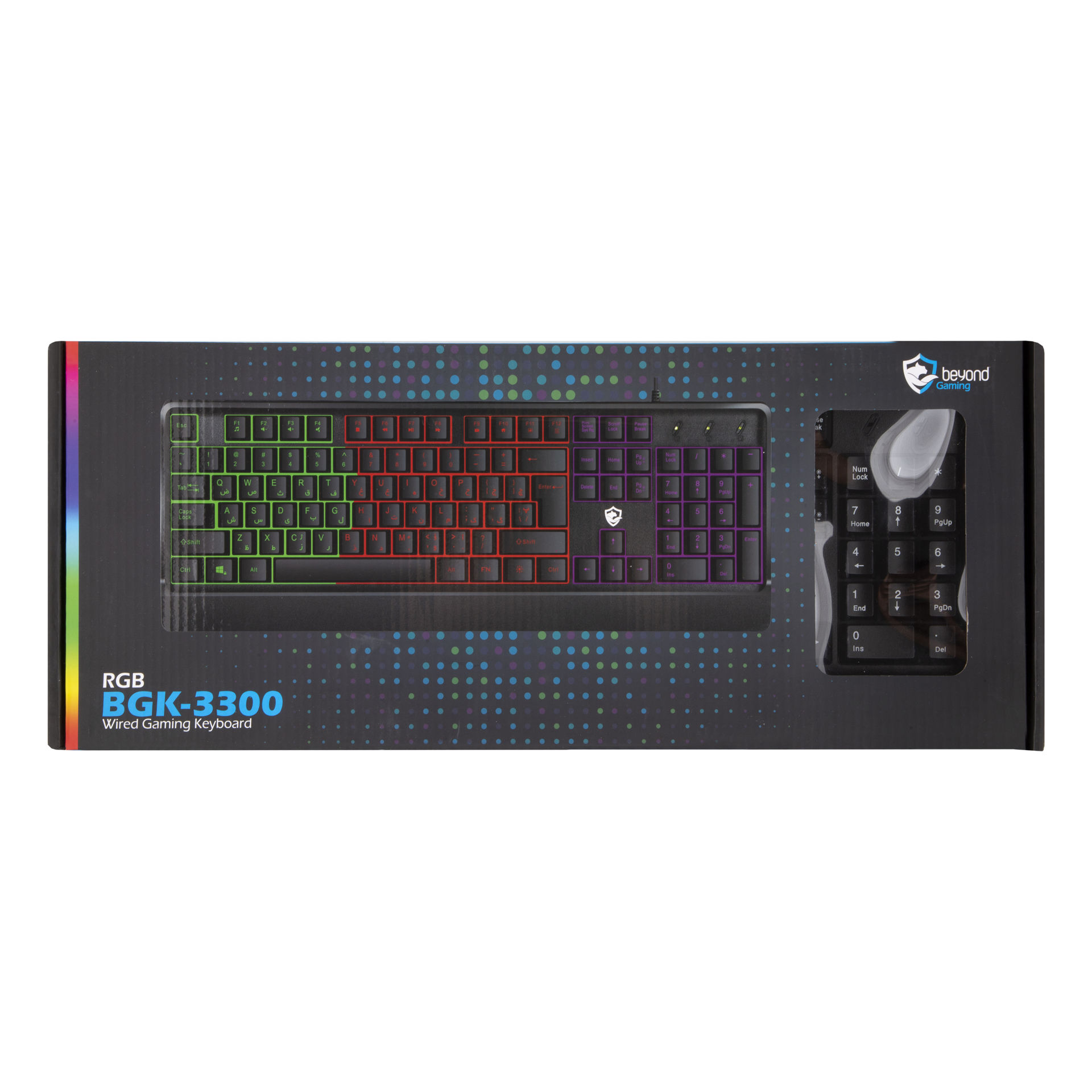 کیبورد مخصوص بازی بیاند مدل KEYBOARD GAMING BEYOND BGK-3300