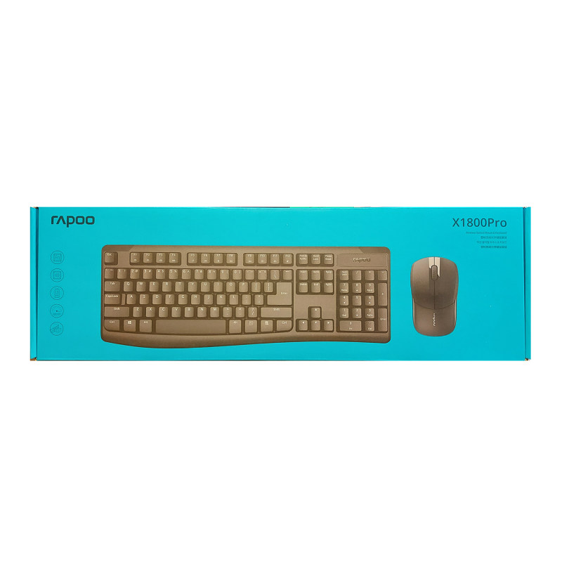 کیبورد و ماوس بدون سیم برند رپو مدل KEYBOARD MOUSE RAPOO X-1800 PRO