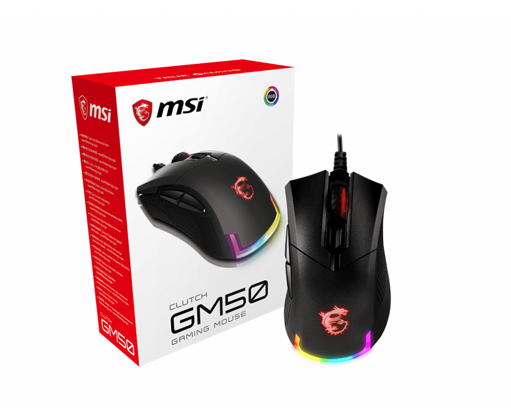 ماوس سیم دار مخصوص بازی ام اس آی مدل MOUSE GAMING MSI CLUTCH GM-50