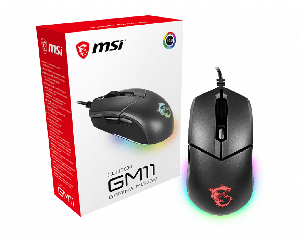 ماوس سیم دار مخصوص بازی ام اس آی مدل MOUSE GAMING MSI CLUTCH GM-11