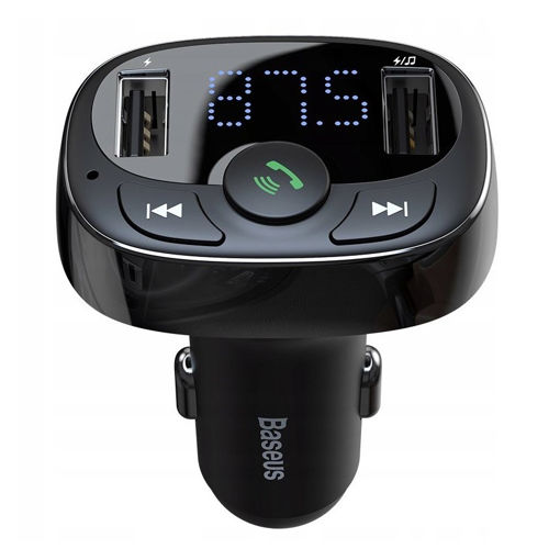 شارژر فندکی و اف ام پلیر خودرو بیسوس مدل CAR CHARGER BASEUS BLUETOOTH CCTM-01