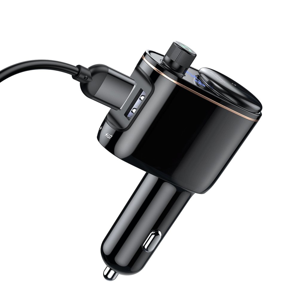 شارژر فندکی و اف ام پلیر خودرو بیسوس مدل CAR CHARGER BASEUS MP3 VEHICLE RH-01