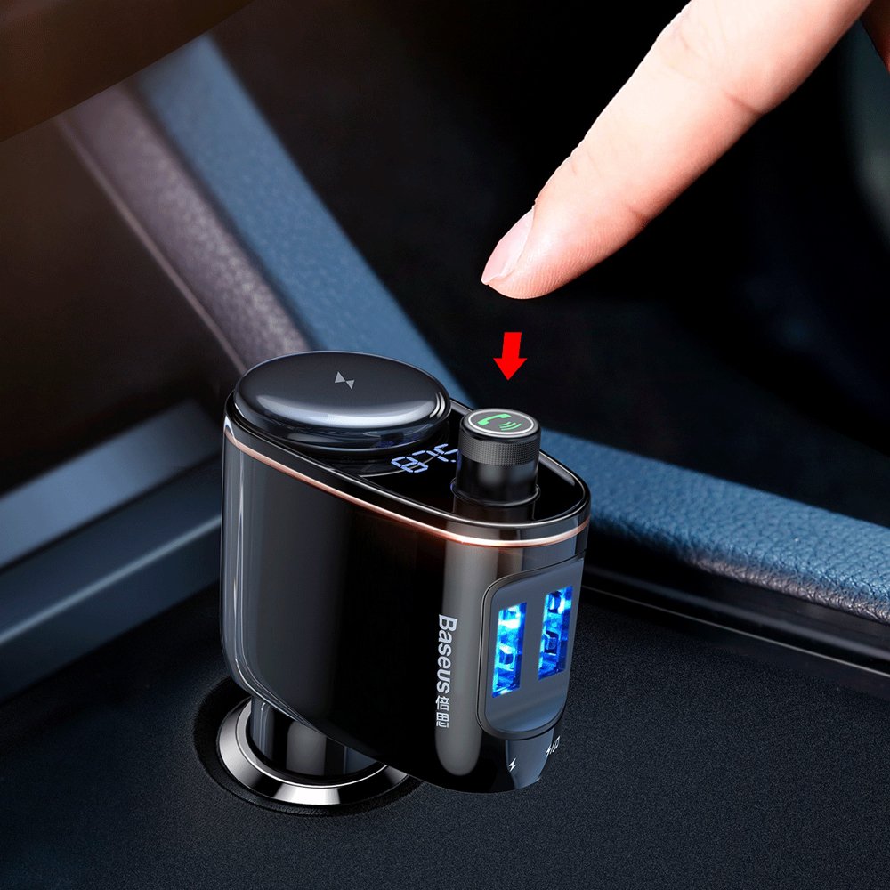 شارژر فندکی و اف ام پلیر خودرو بیسوس مدل CAR CHARGER BASEUS MP3 VEHICLE RH-01