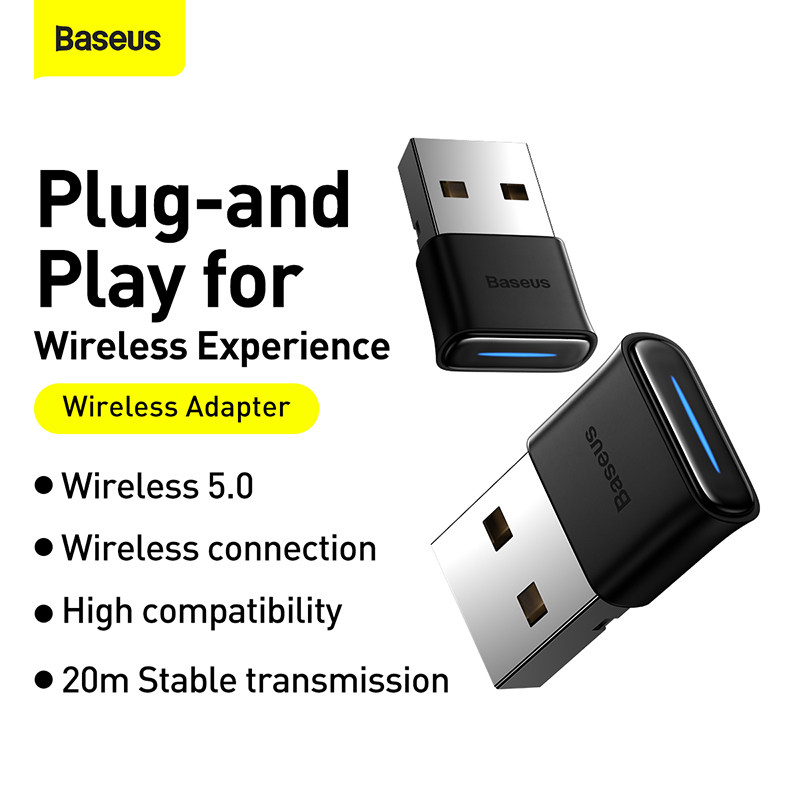 دانگل USB بلوتوث ورژن 5.0 بیسوس مدل DONGLE BLUETOOTH BASEUS BA04 ZJBA000001