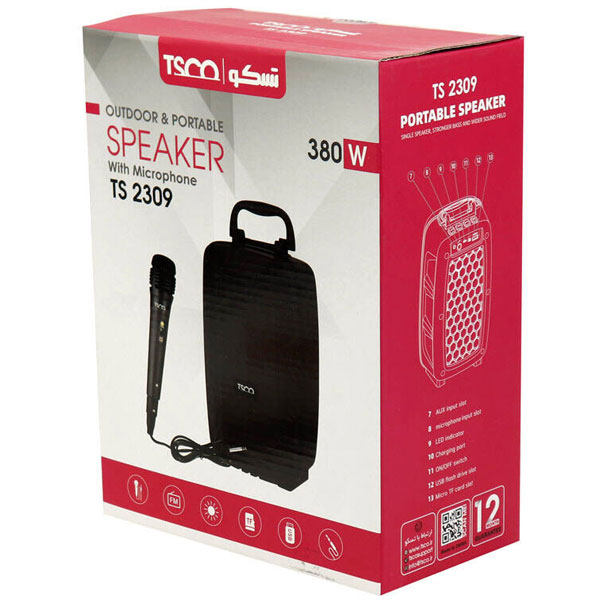 اسپیکر قابل حمل تسکو مدل SPEAKER BLUETOOTH TSCO TS-2309