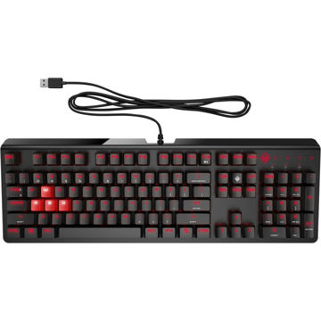 خرید،قیمت و مشخصات کیبورد گیمینگ اچ پی HP OMEN 1100 BLUE SWITCH - قائم آی تی