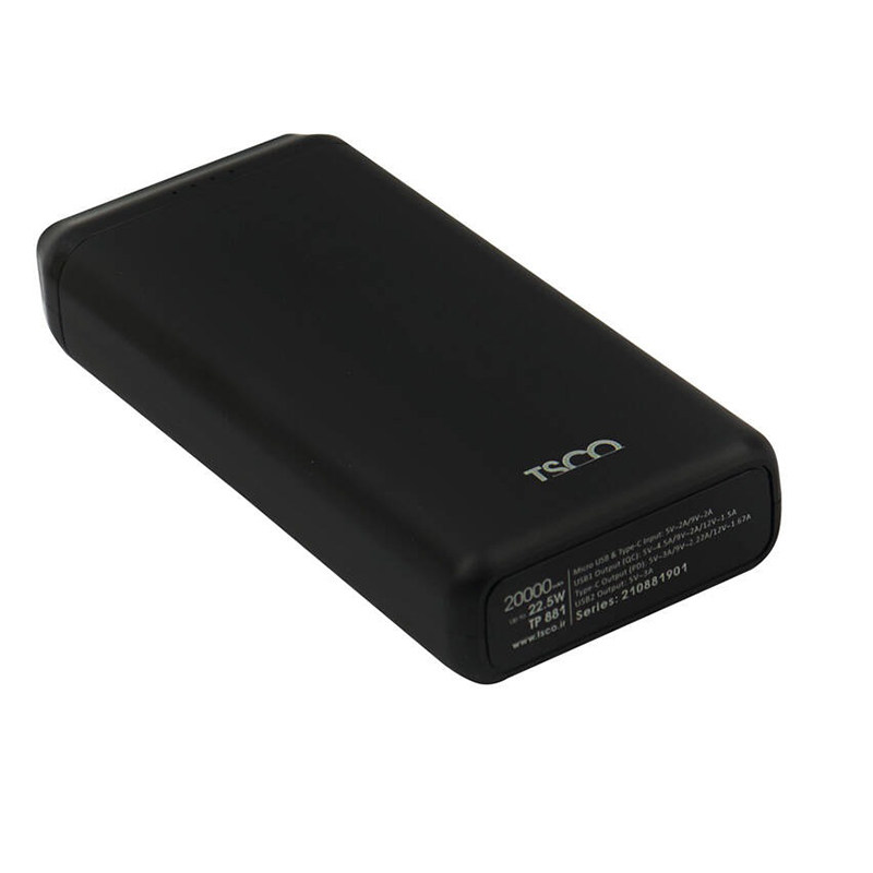 شارژر همراه تسکو مدل POWER BANK TSCO TP-881 20000mAh