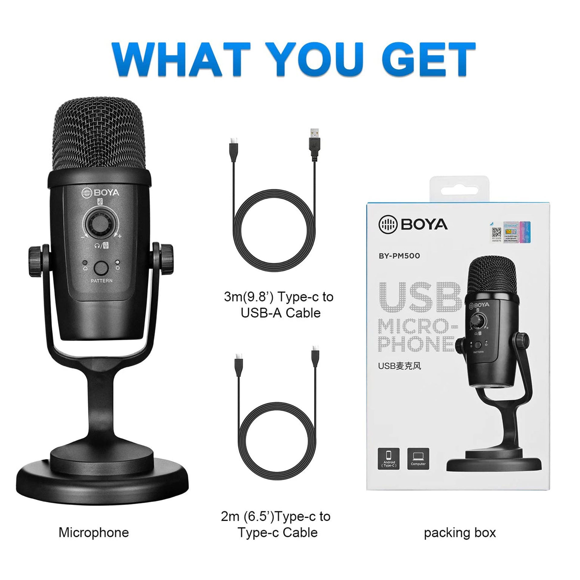میکروفون استودیویی بویا مدل MICROPHONE BOYA PM-500