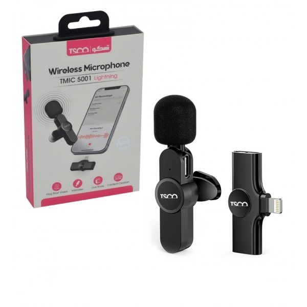 میکروفون بدون سیم تسکو MICROPHONE WIRLESS TSCO TMIC-5001 رابط لایتنینگ