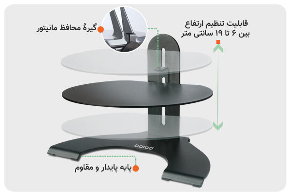 Barad MS-3 Monitor Support Base