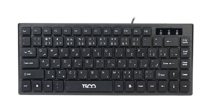 کیبورد سیمدار مینی تسکو مدل KEYBOARD MINI TSCO 8001