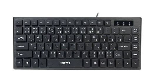 کیبورد سیم دار مینی تسکو مدل KEYBOARD MINI TSCO TK-8001