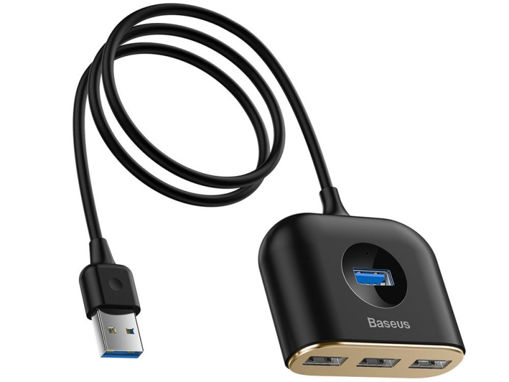 هاب شارژر چهار پورت بیسوس BASEUS SQUARE ROUND USB3.0 HUB CAHUB-AY01