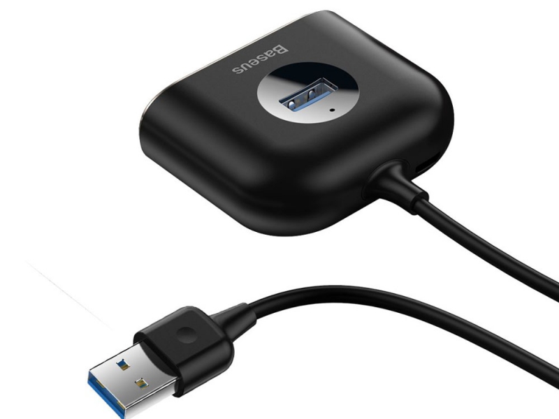 خرید بهترین هاب شارژر چهار پورت بیسوس BASEUS SQUARE ROUND USB3.0 HUB CAHUB-AY01