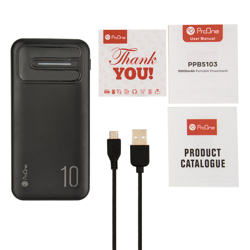 شارژر همراه ظرفیت 10000 میلی آمپر پرووان مدل POWER BANK PRO ONE PPB-5103 10000mAh