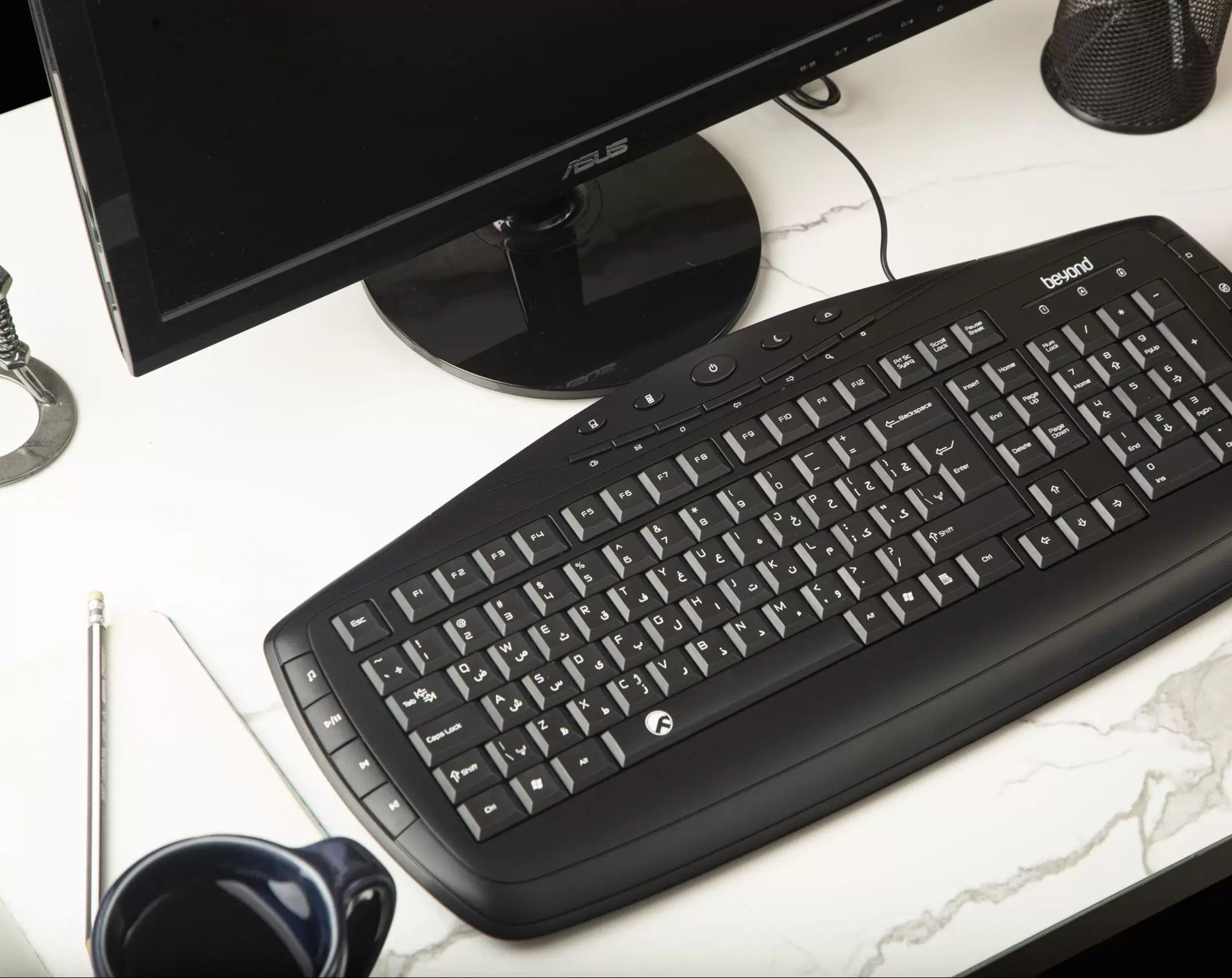 کیبورد و ماوس سیم دار بیاند مدل KEYBOARD MOUSE BEYOND BKM-6161