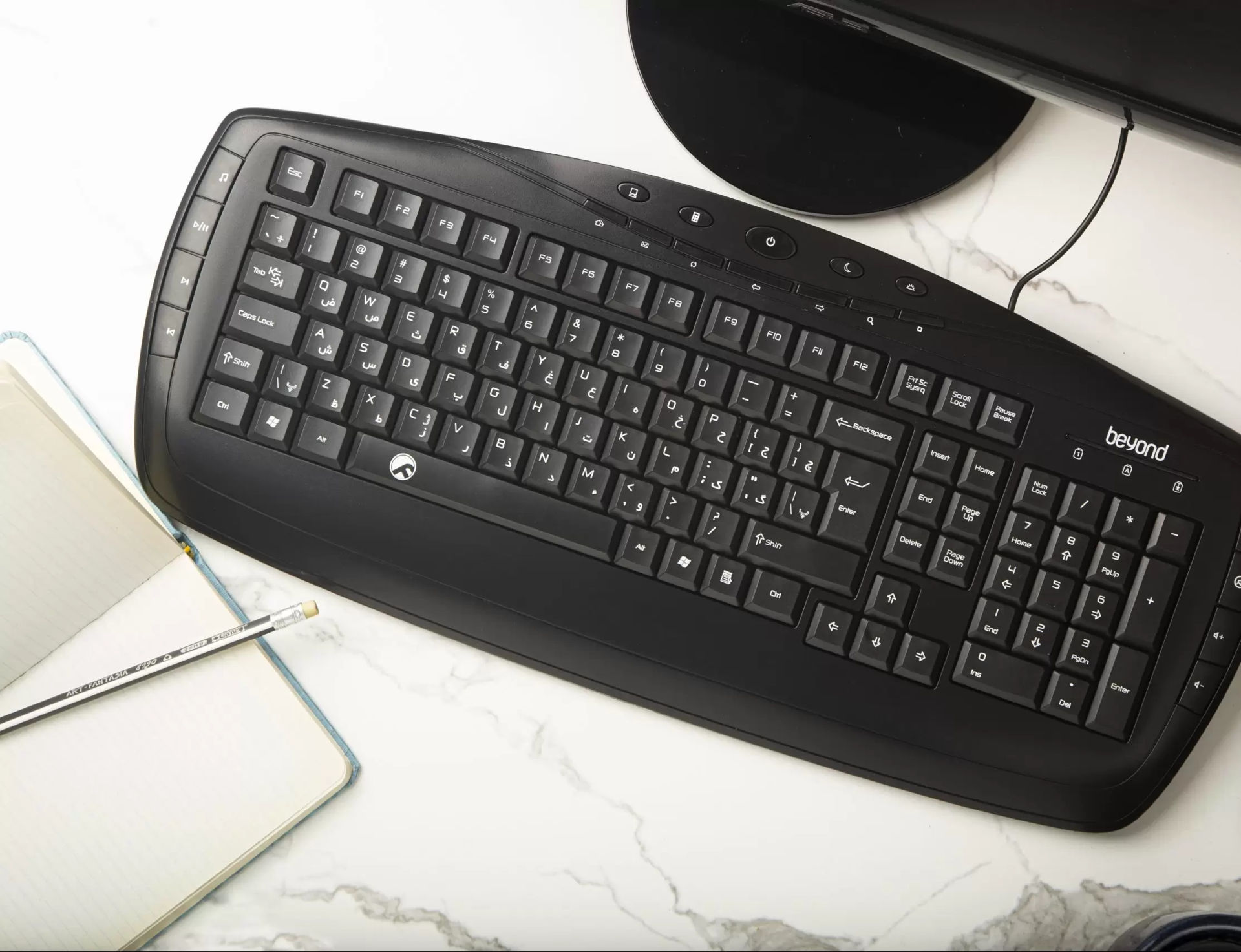 کیبورد و ماوس سیم دار بیاند مدل KEYBOARD MOUSE BEYOND BKM-6161