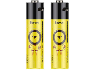 خرید،قیمت و مشخصات پک 2 عددی باتری قلمی شارژی بیسوس BASEUS PCWH000211 - قائم آی تی