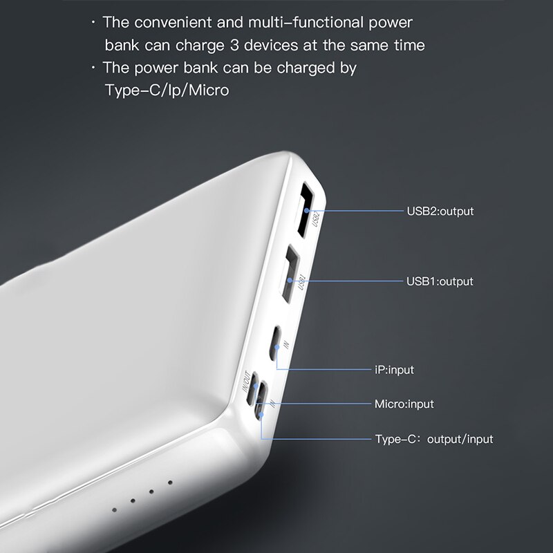 شارژر همراه بیسوس ظرفیت 30000 میلی آمپر مدل POWER BANK BASEUS MINI JA-X30 PD