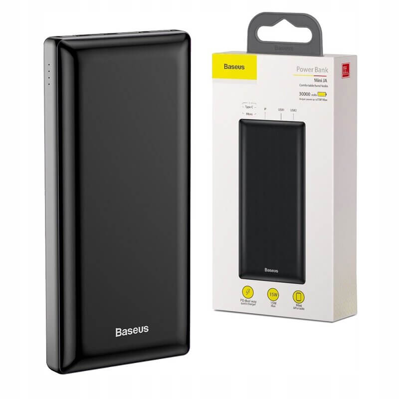 شارژر همراه بیسوس ظرفیت 30000 میلی آمپر مدل POWER BANK BASEUS MINI JA-X30 PD