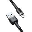 کابل شارژ موبایل لایتنینگ طول 1 متر بیسوس مدل CABLE CHARGER IPHONE BASEUS CLAKLF-BG1 توان 2.4 آمپر