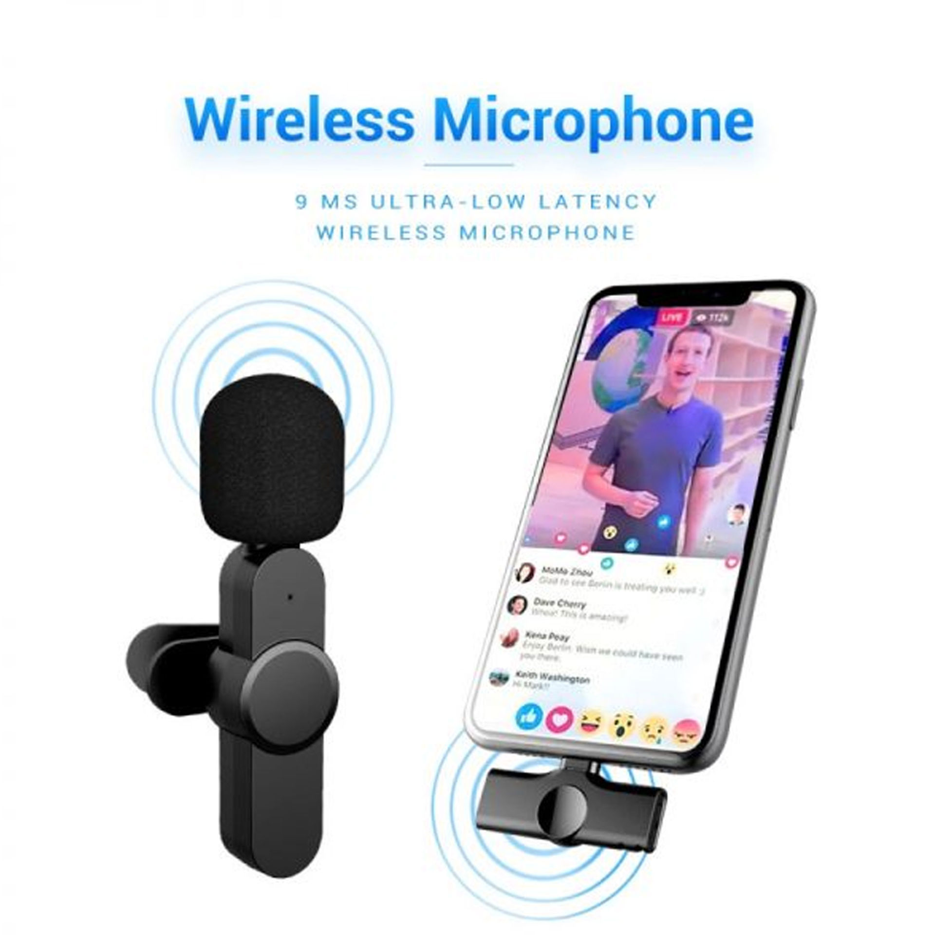 میکروفون بی سیم یقه ای هیرو رابط تایپ سی مدل MICROPHONE HERO TYPE-C