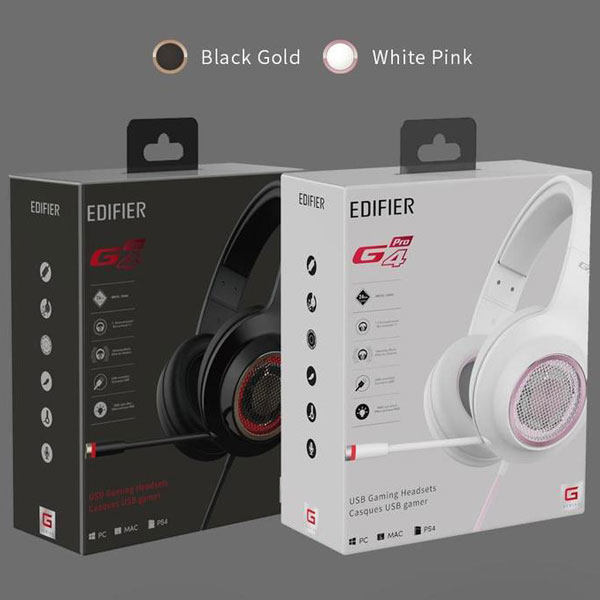 خرید بهترین هدست مخصوص بازی ادیفایر مدل HEADSET GAMING EDIFIER G4 PRO WHITE
