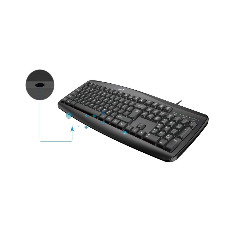 کیبورد و ماوس سیم دار جنیوس مدل KEYBOARD MOUSE GENIUS KM-200