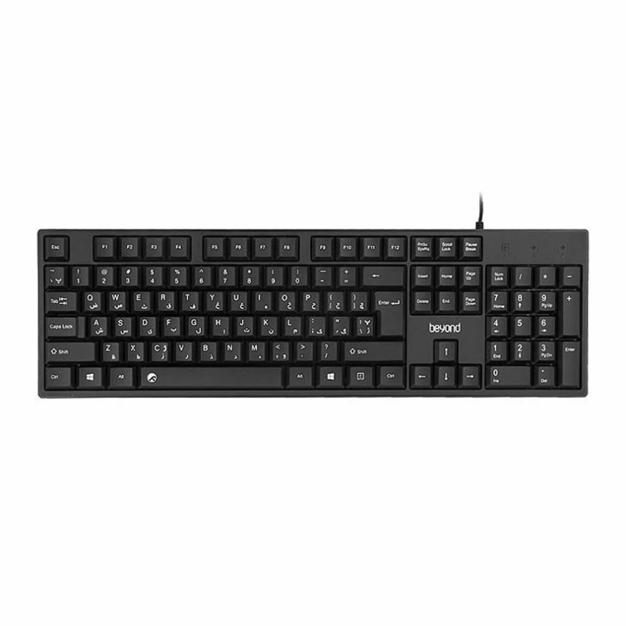 کیبورد سیم دار بیاند مدل KEYBOARD WIRED BEYOND BK-2255 در قائم آی تی