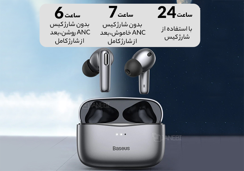 هندزفری بلوتوثی دو گوش بیسوس مدل HANDSFREE BLUETOOTH BASEUS SIMU S2 TWS EARPHONES NGS2-0G