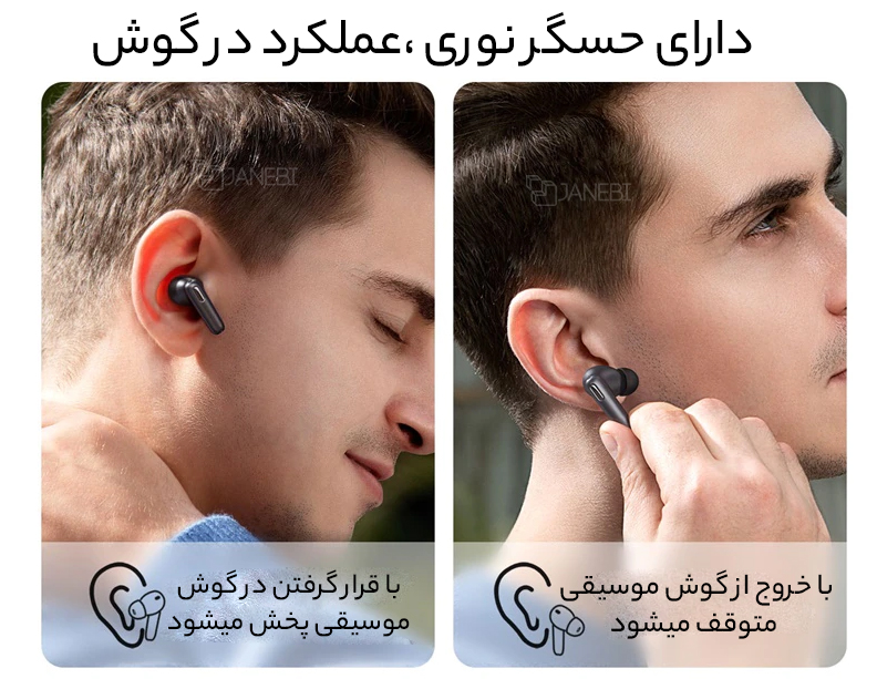 هندزفری بلوتوثی دو گوش بیسوس مدل HANDSFREE BLUETOOTH BASEUS SIMU S2 TWS EARPHONES NGS2-0G