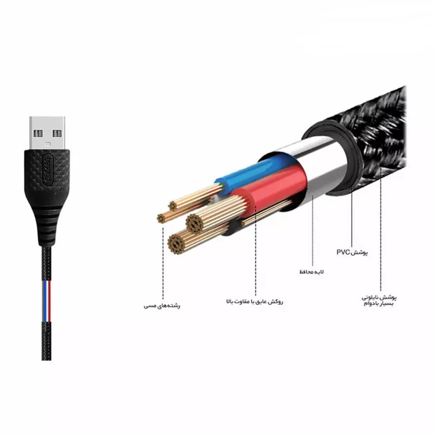 کابل شارژ میکرو یو اس بی بیاند مدل CABLE MICRO-USB BEYOND BA-307