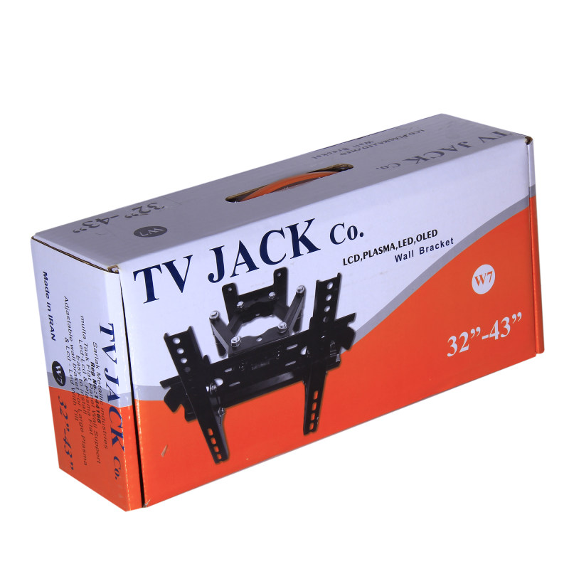 پایه دیواری تلویزیون تی وی جک مدل TV JACK W7 مناسب برای تلویزیون 32 تا 43 اینچ